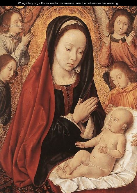 Madonna and Child Adored by Angels - Unknown Painter