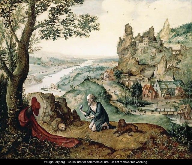 Landscape with the Penitent St Jerome - Lucas Gassel