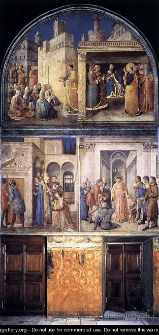 North wall of the chapel - Fra (Guido di Pietro) Angelico