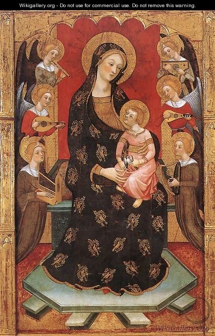 Madonna with Angels Playing Music - Pere Serra
