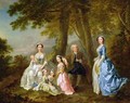 Samuel Richardson seated with his second family - Francis Hayman