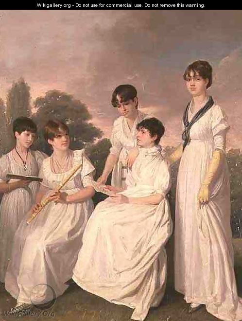 Portrait of a Mother and Her Four Daughters - Sir George Hayter