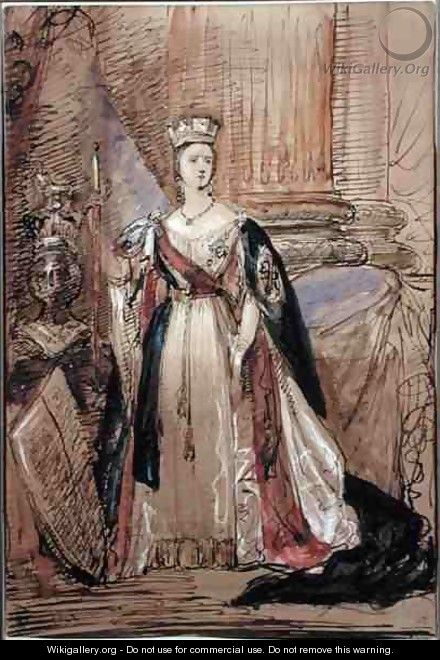 Study for a Portrait of Queen Victoria 1819-1901 - Sir George Hayter