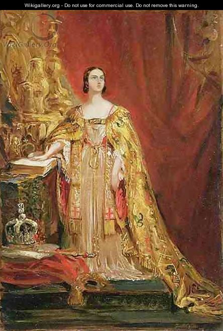 Queen Victoria 1819-1901 Taking the Coronation Oath - Sir George Hayter