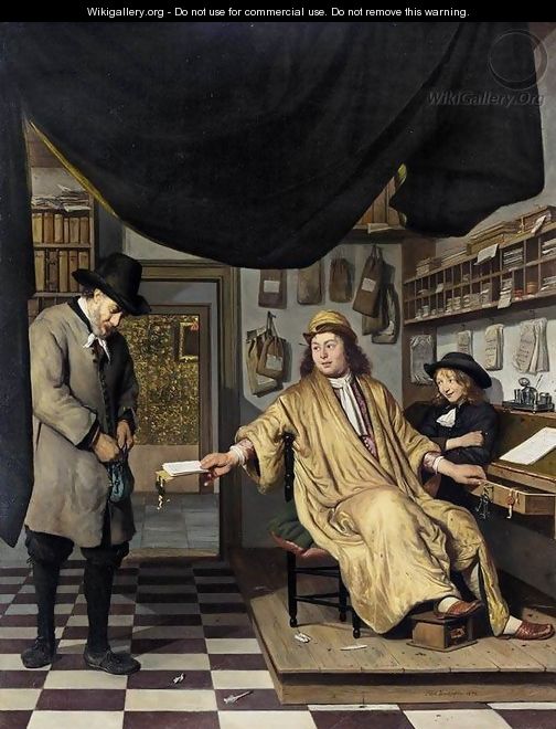 A Notary in His Office - Gerrit Adriaensz Berckheyde