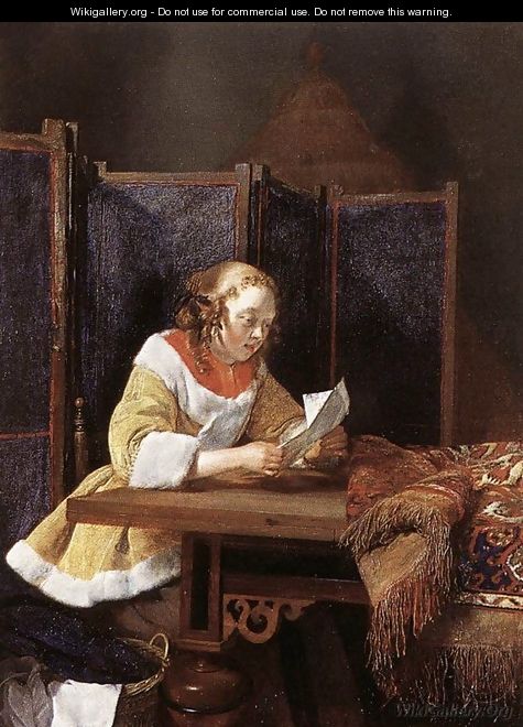 A Lady Reading a Letter - Gerard Terborch