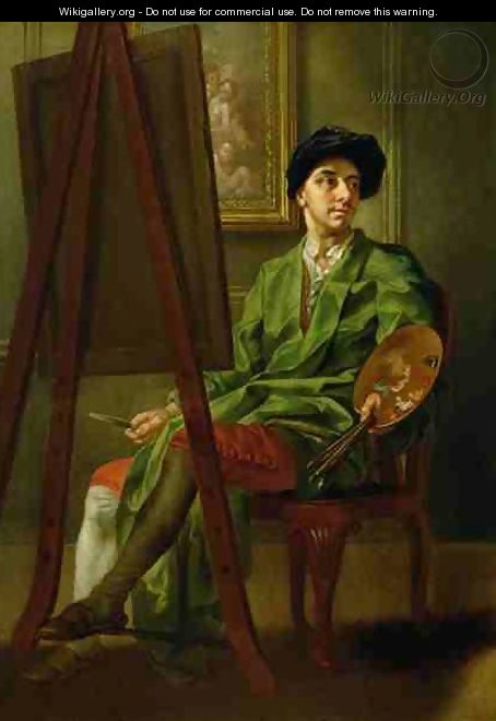Portrait of the Artist at his Easel - Francis Hayman