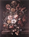 Bouquet in a Glass Vase - Rachel Ruysch
