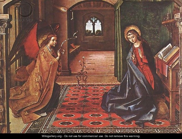 Annunciation - P. Joos van Gent and Berruguete
