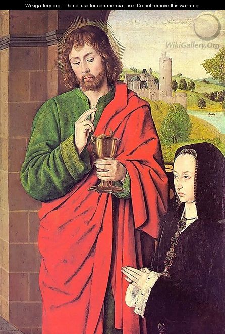 Anne of France presented by Saint John the Evangelist - Unknown Painter