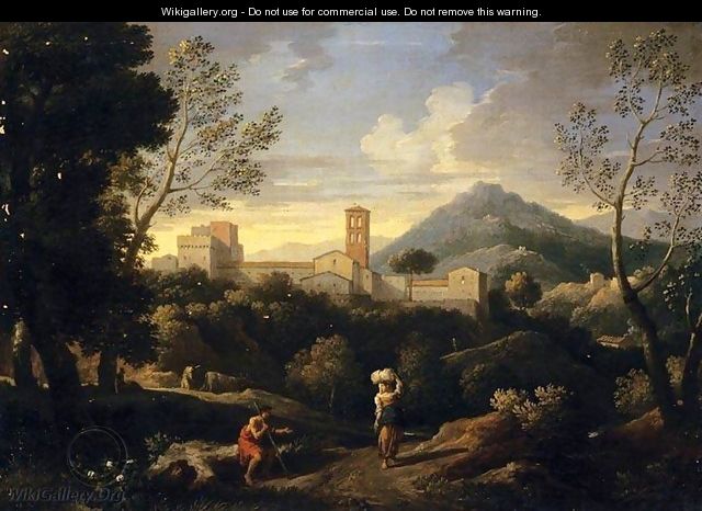 Classical Landscape with Figures - Pieter van Bloemen