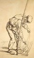 Reaper Sharpening his Scythe - Pierre Edmond Alexandre Hedouin