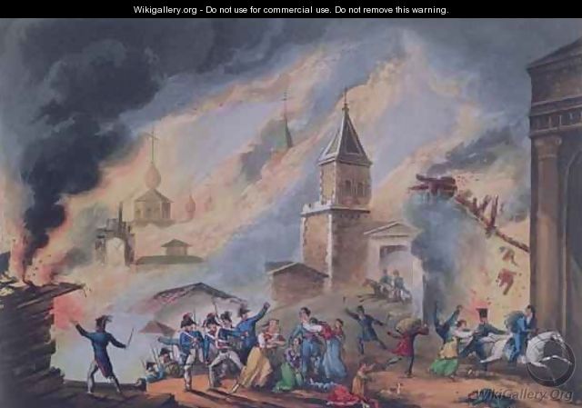 The Burning of Moscow - (after) Heath, William
