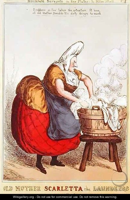 Old Mother Scarletta the Laundress - William Heath