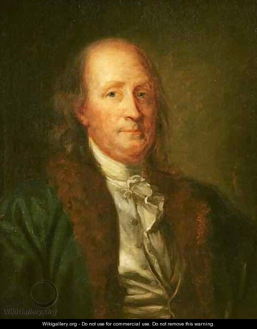 Portrait of Benjamin Franklin 1706-90 - George Peter Alexander Healy