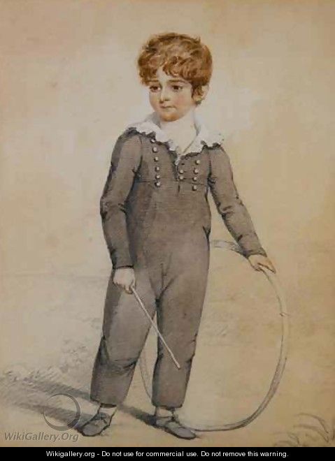 Boy with hoop - Thomas Heaphy