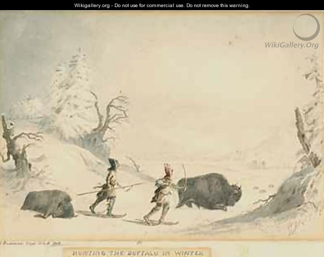 Hunting the Buffalo in Winter - (after) Eastman, Captain Seth