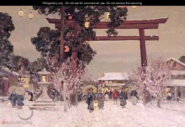 View of a Shinto Shrine - Sir Alfred East