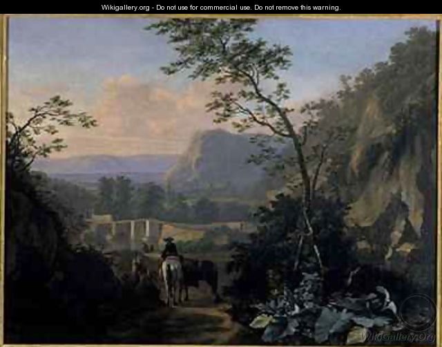 Southern landscape with Rider - Adriaen van Eemont