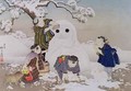 Snowman from the series Childrens Games - Kobayashi Eitaku