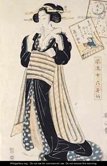 The Poet Sei Shonagon as a Courtesan - Kikukawa Eizan