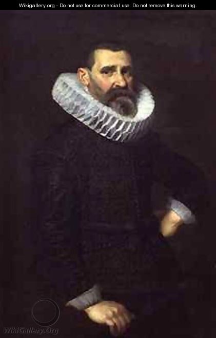 Portrait of a gentleman in a black tunic and ruff - Nicolaes (Pickenoy) Eliasz