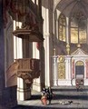 Church interior with elegant figures - Wilhelm Schubert van Ehrenberg