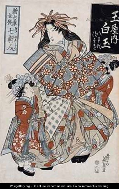 The Courtesan Shiratama from the Tamaya House - Keisai Eisen