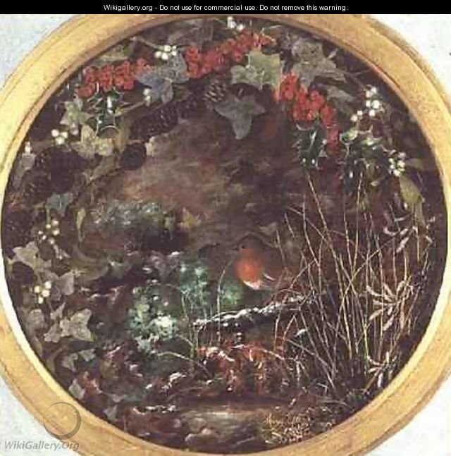 Winter Roundel with Robin - Mary Ensor