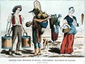 Water Carrier Melon Seller Rag and Bone Woman and Confectionery Seller in the Eighteenth Century - (after) Eriz