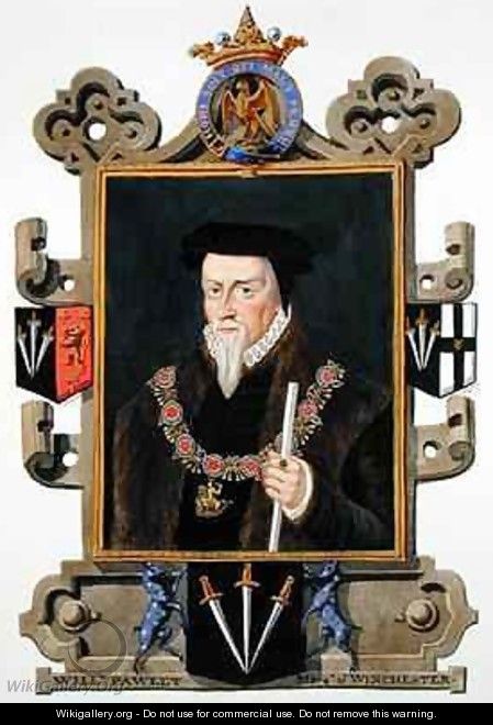 Portrait of Sir William Paulet Marquis of Winchester from Memoirs of the Court of Queen Elizabeth - Sarah Countess of Essex