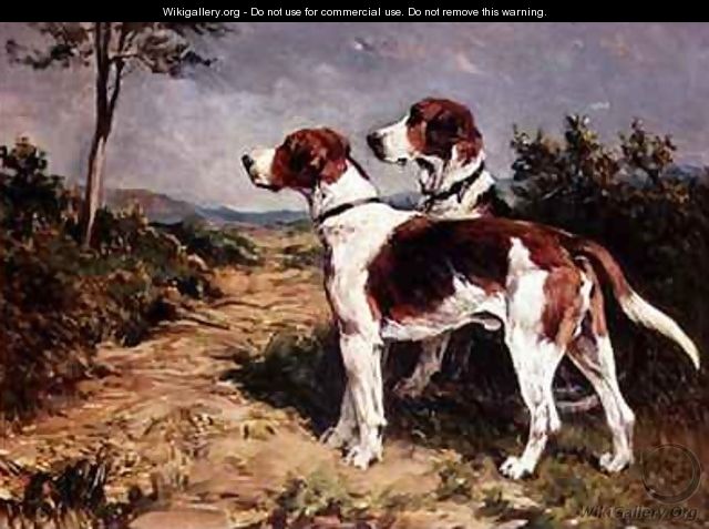 Two Hounds in a Landscape 2 - John Emms