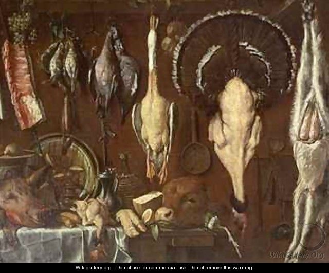 Still Life of a Butchers Counter - (Jacopo Chimenti) Empoli