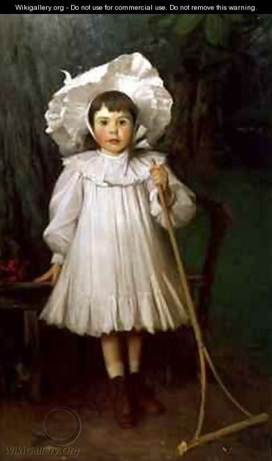 Girl in white bonnet - Samuel G. Enderby