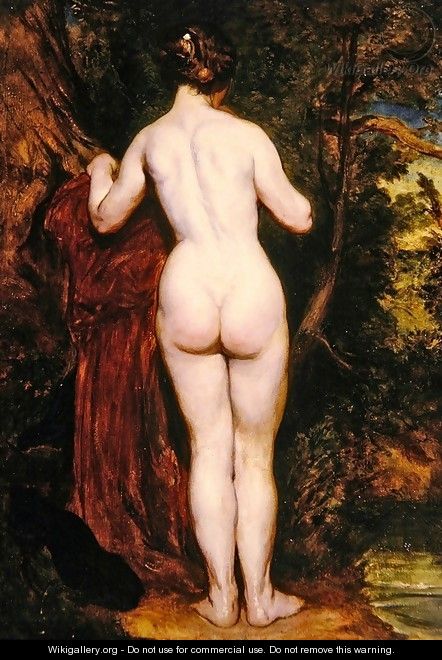 Standing Female Nude by a Stream - William Etty