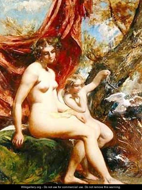 Venus and Cupid with a Dove - William Etty