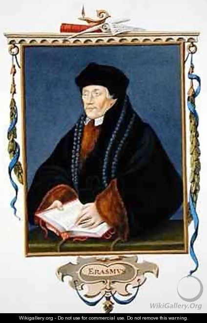 Portrait of Erasmus from Memoirs of the Court of Queen Elizabeth - Sarah Countess of Essex