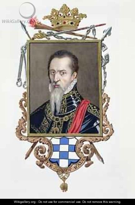 Portrait of Ferdinand Alvarez de Toledo Duke of Alva from Memoirs of the Court of Queen Elizabeth - Sarah Countess of Essex