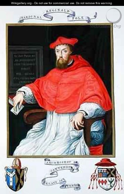 Portrait of Reginald Pole Archbishop of Canterbury and Legate of Viterbo from Memoirs from the Court of Queen Elizabeth - Sarah Countess of Essex