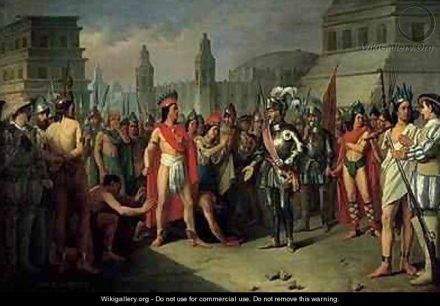 The Imprisonment of Guatimocin by the Troops of Hernan Cortes - Carlos Maria Esquivel