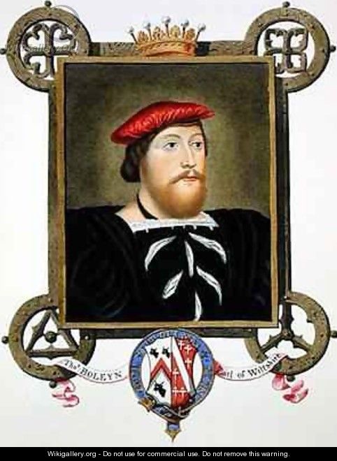 Portrait of Thomas Boleyn Earl of Wiltshire from Memoirs of the Court of Queen Elizabeth - Sarah Countess of Essex
