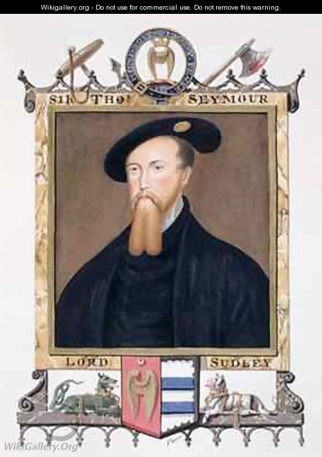 Portrait of Thomas Seymour 1st Baron of Sudeley from Memoirs of the court of Queen Elizabeth - Sarah Countess of Essex