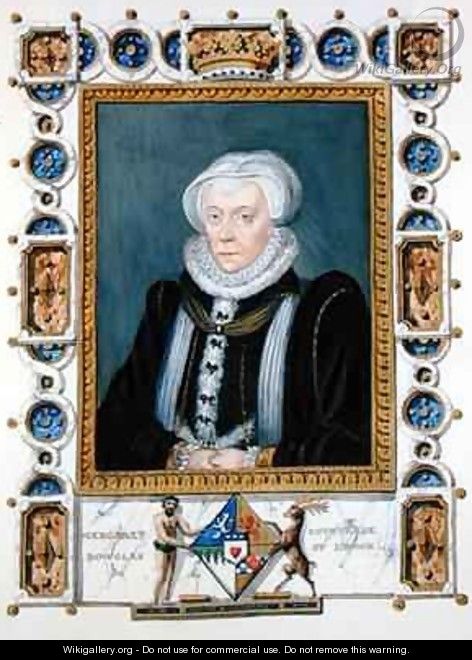 Portrait of Margaret Douglas Countess of Lennox from Memoirs of the Court of Queen Elizabeth - Sarah Countess of Essex