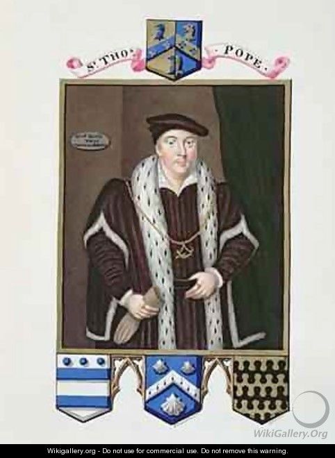 Portrait of Sir Thomas Pope from Memoirs of the Court of Queen Elizabeth - Sarah Countess of Essex