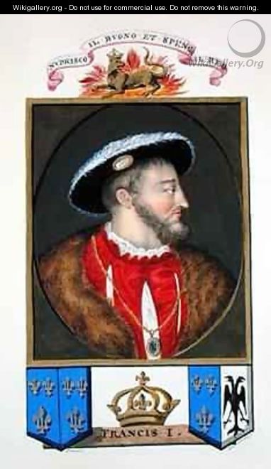 Portrait of Francois I King of France from Memoirs of the Court of Queen Elizabeth - Sarah Countess of Essex