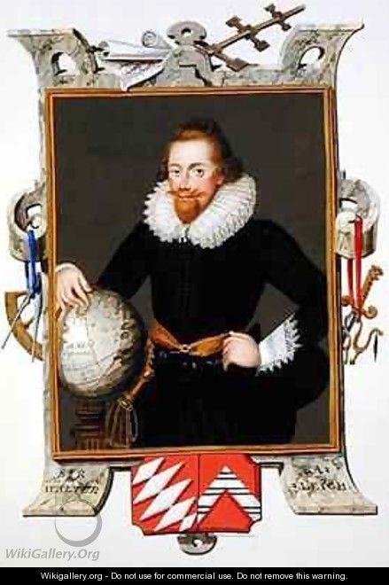 Portrait of Sir Walter Raleigh from Memoirs of the Court of Queen Elizabeth - Sarah Countess of Essex