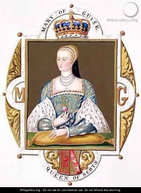 Portrait of Mary of Guise Queen of Scotland from Memoirs of the Court of Queen Elizabeth - Sarah Countess of Essex