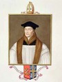 Portrait of Stephen Gardiner Bishop of Winchester from Memoirs of the Court of Queen Elizabeth - Sarah Countess of Essex