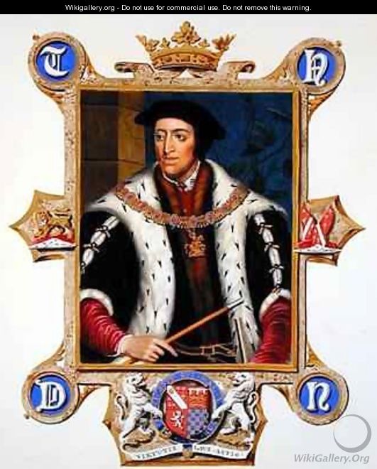 Portrait of Thomas Howard 3rd Duke of Norfolk from Memoirs of the Court of Queen Elizabeth - Sarah Countess of Essex