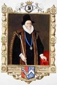 Portrait of Thomas Sackville 1st Baron Buckhurst from Memoirs of the Court of Queen Elizabeth - Sarah Countess of Essex